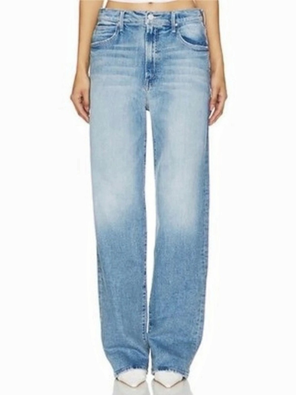 Mother The Spitfire Sneak Jeans in I Confess wash